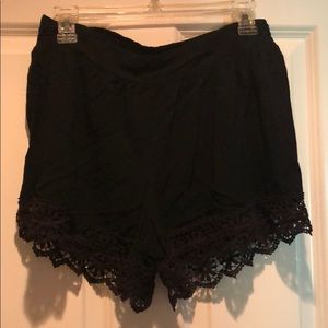 Black stretch shorts